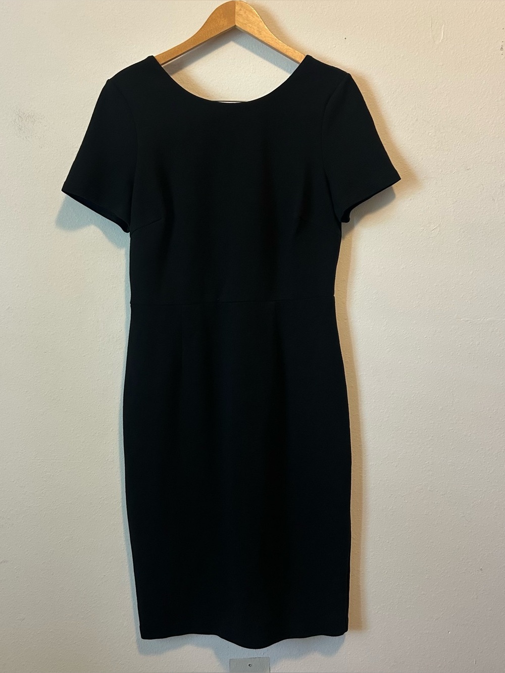 Boden Women’s 12R Black Short-Sleeve Sheath Dress